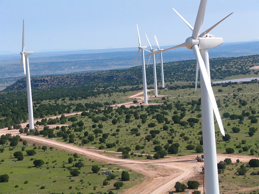 Aragonne wind facilities are pictured in New Mexico.